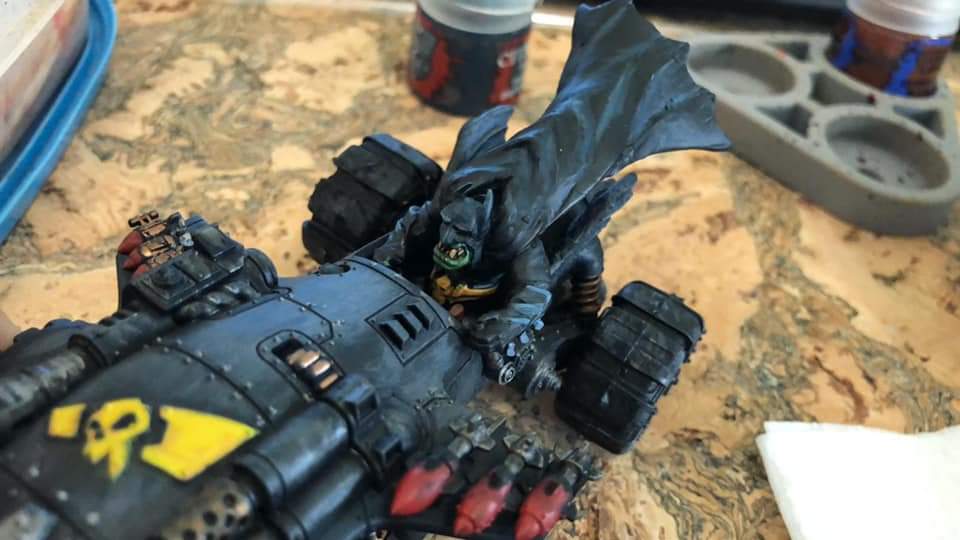 junkmek's tweet photo. Just came across these on Facebook and it's AWESOME! Is the maker on Twitter?
I'm now adding a batmobile dork knight to my #junkorks project!
#orks #wh40k #40k #waaagh #40korks #warhammer40k https://t.co/iUInPBJddr