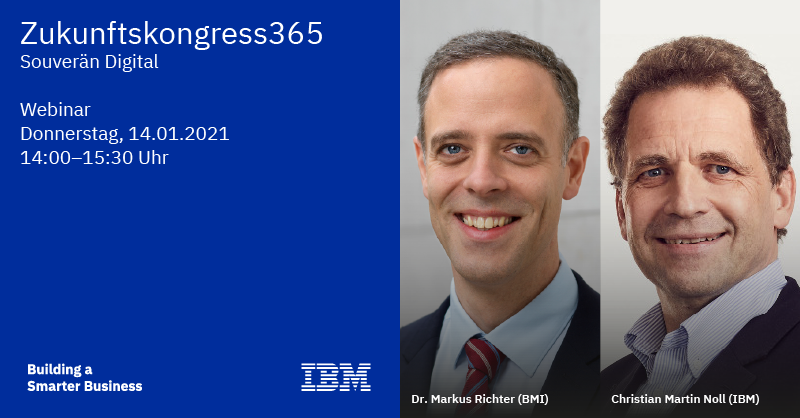 Digitalisierung in Deutschland: ein echtes Dauerthema. Beim #Zukunftskongress365 üben Dr. Markus Richter (BMI) und <a href="/NollChristian/">Christian Noll</a> (IBM General Manager, DACH) den Schulterschluss zwischen Fachbereichen und IT Anbietern. #digitalisierung #souverändigital lnkd.in/dGwivCb