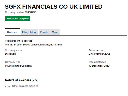 This company was incorporated on 13 December 2010 and dissolved on 27 November 2012. Nature of business was ‘Other business activities’!