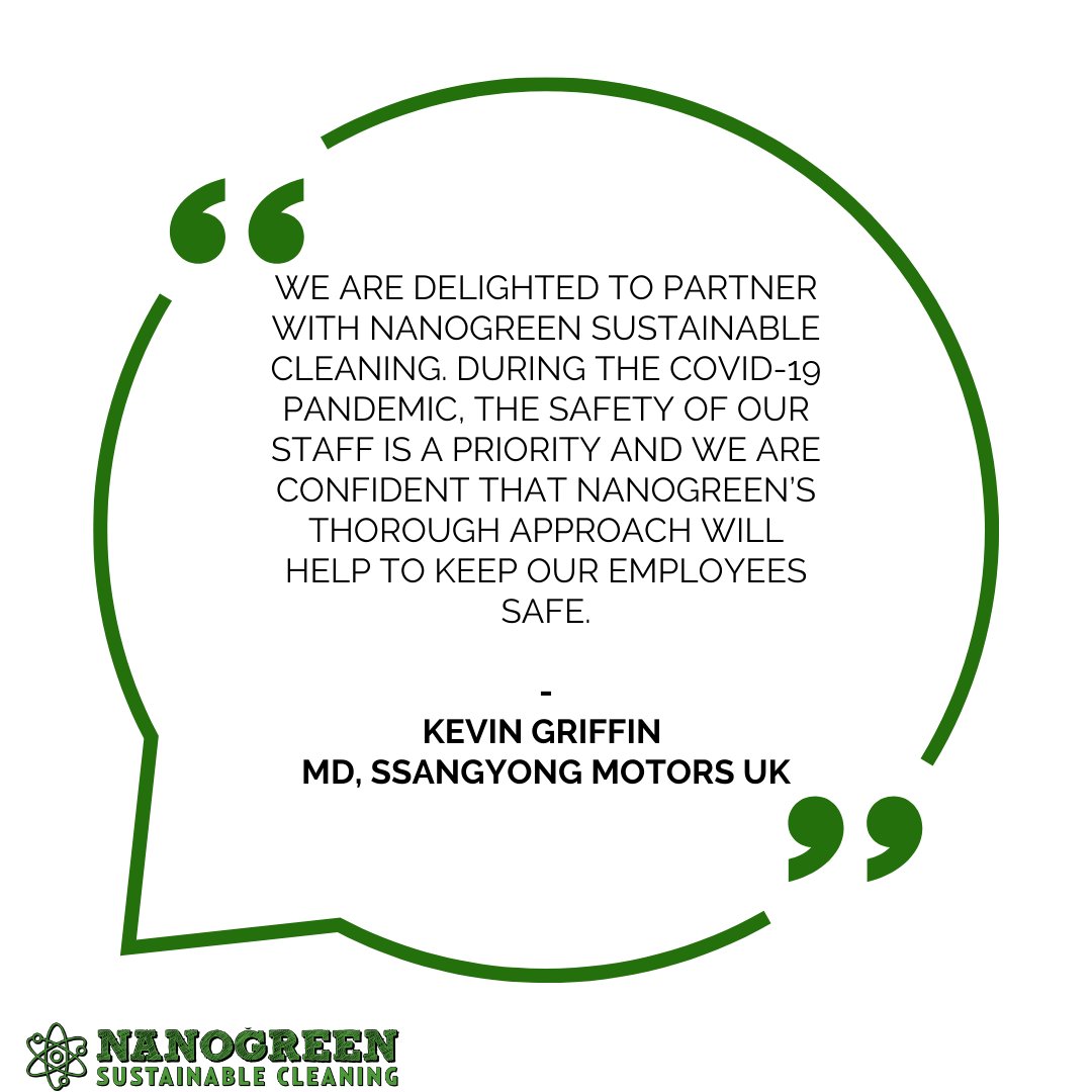 We always love receiving feedback from our Commercial Clients - a huge thanks to Kevin from @SsangYongGB for this review. If we've completed some #Commercial work for you and you wish to leave us a review, you can do so by emailing info@nanogreen.co.uk #TeamNanogreen