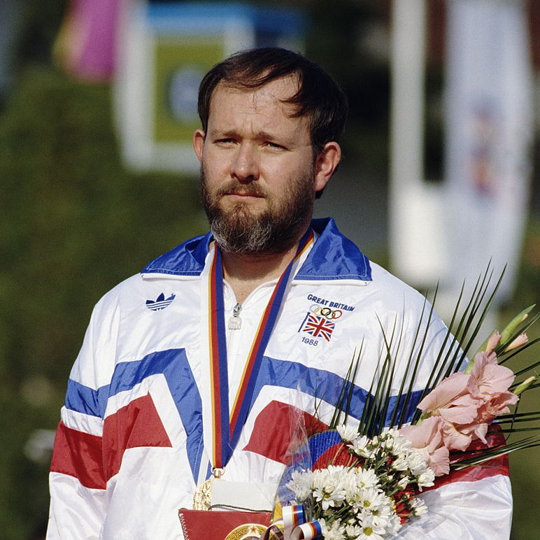 Team GB shooting legend Malcolm Cooper with his Olympic gold medal at Seoul 1988
