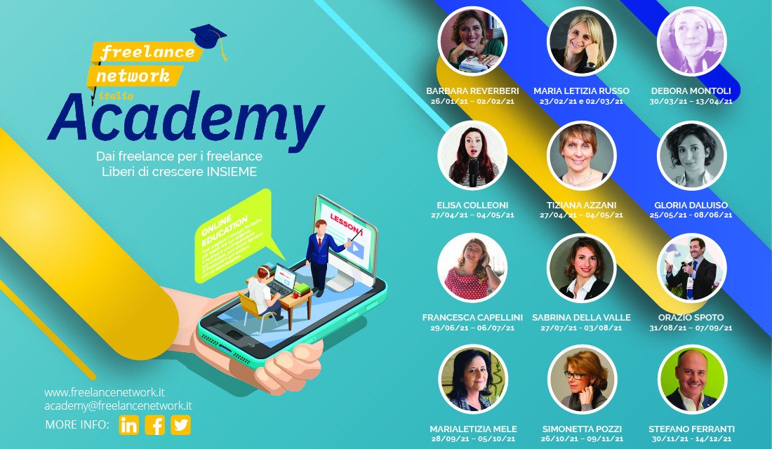 espby's tweet photo. Se stai attraversando un periodo faticoso sul lavoro e vuoi crearti un piano B @FreelanceNetIT1 ha lanciato la sua #academy. Pensata dai #freelance per i freelance. Per info academy@freelancenetwork.it e visita il sito https://t.co/ISxqrc1xOa https://t.co/YBZOCHE42r