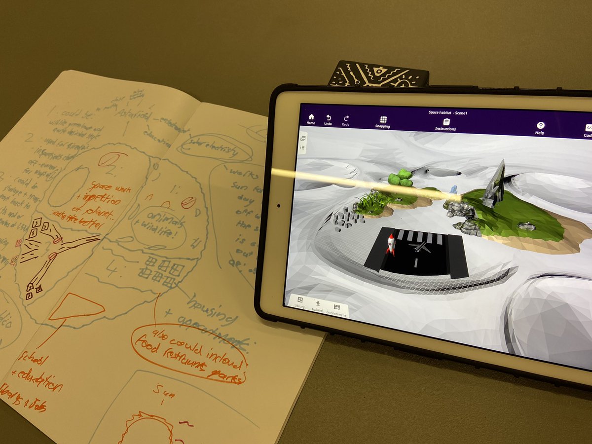 damien_aldridge's tweet photo. Huge day today Designing a Space Habitat! 

Big thanks to @jnxyz for unreal knowledge about #space.

@tinkercad and @CoSpaces_Edu you have some new fans in #Brisbane 😊

@stempunksau #STEMed #NASA https://t.co/EYjzZVfYrE
