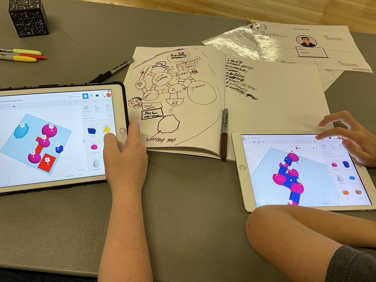 damien_aldridge's tweet photo. Huge day today Designing a Space Habitat! 

Big thanks to @jnxyz for unreal knowledge about #space.

@tinkercad and @CoSpaces_Edu you have some new fans in #Brisbane 😊

@stempunksau #STEMed #NASA https://t.co/EYjzZVfYrE