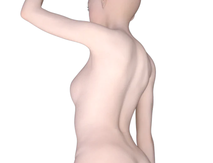 顔は当初口をかなり大きく開けてましたがタイツ破けたくらいで驚きすぎだろうという事で変更おかげでバランスが変わって調節に苦労しました目は瞳孔で目線を説明しても小さくて見えないので高橋真琴先生の目を参考にしました星が浮いてるのはその名残、肌はDAZでレンダリングした画像をレタッチ 