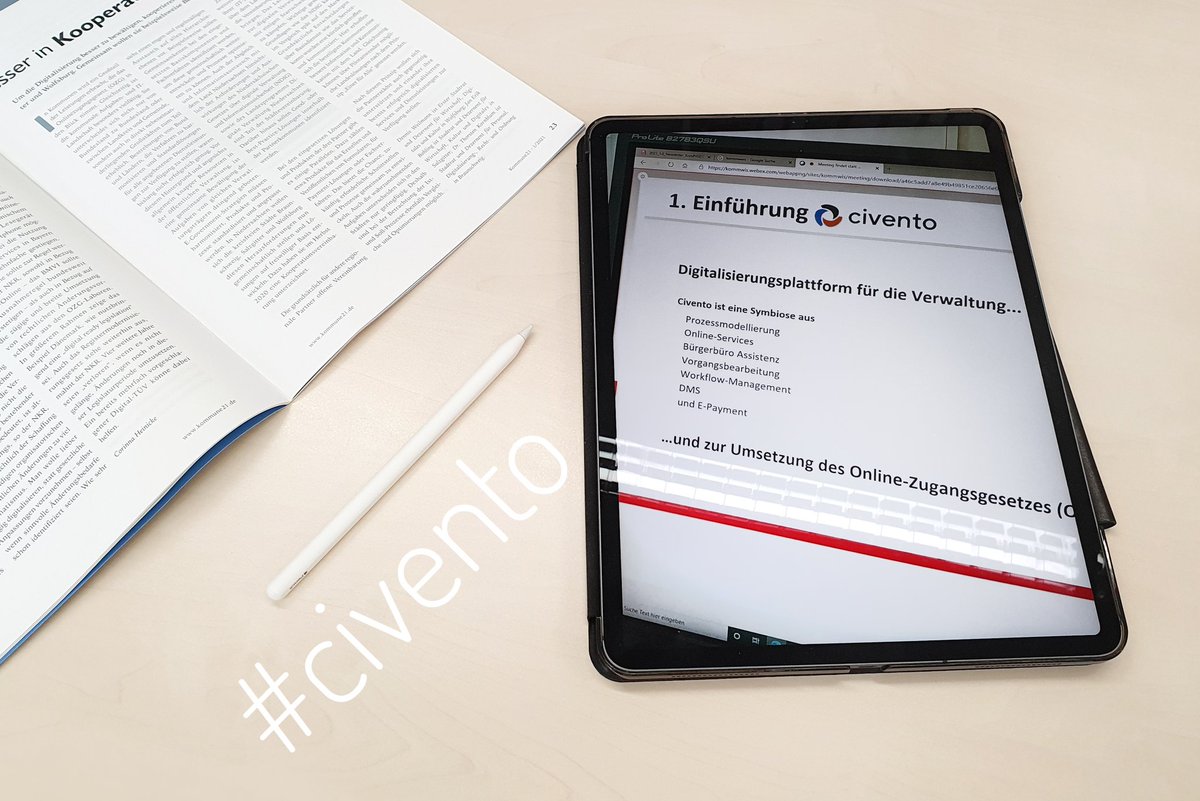 NicoHeinz's tweet photo. Die #KommWis @GStBRLP stellt den #Kommunen in #rlp heute über #webex die Prozessplattform #civento der @ekom21 vor. Die #app ist #Basisdienst des Landes @rlpNews @innen_rlp #ozg #ozgrlp #nutzerkontorlp #epay21 #digitalekommune #smartrathaus #workflow https://t.co/Fj0RYUPs0A