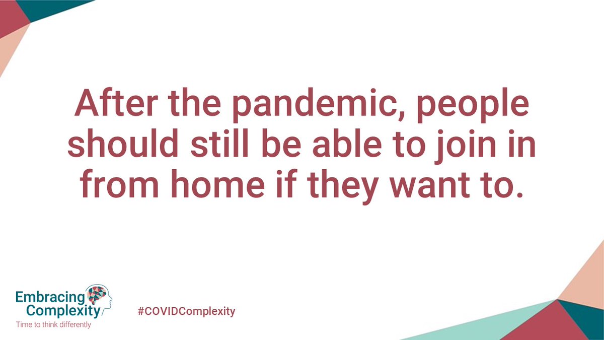 Some people with NDCs have been able to work, study, and use appointments more effectively by joining remotely.The post-pandemic world must continue to support this, as well as reinstating face-to-face services for those who rely on them when it is safe to do so. (5/8)