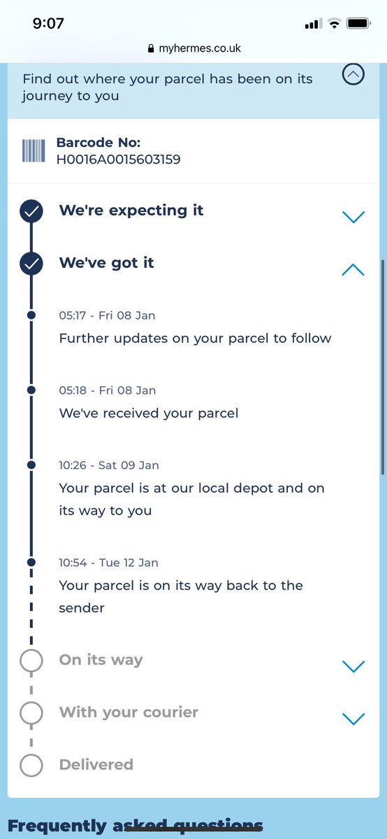 LillyAmelia's tweet photo. @Hobbycraft_Help Hi I received this tracking today, can you please advise the reason for this? https://t.co/KEeH1PrCK3