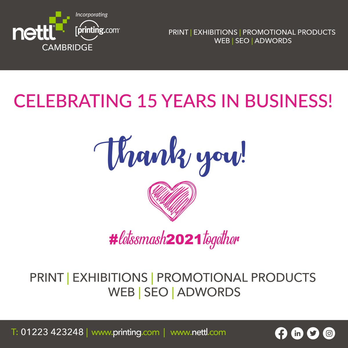 printingcomcamb's tweet photo. BOOM!!! 15 years #stilllovingit #printdaddy
| Print | Exhibitions | Promotional Products | SEO | PPC | EPOS https://t.co/PmZONlG67U