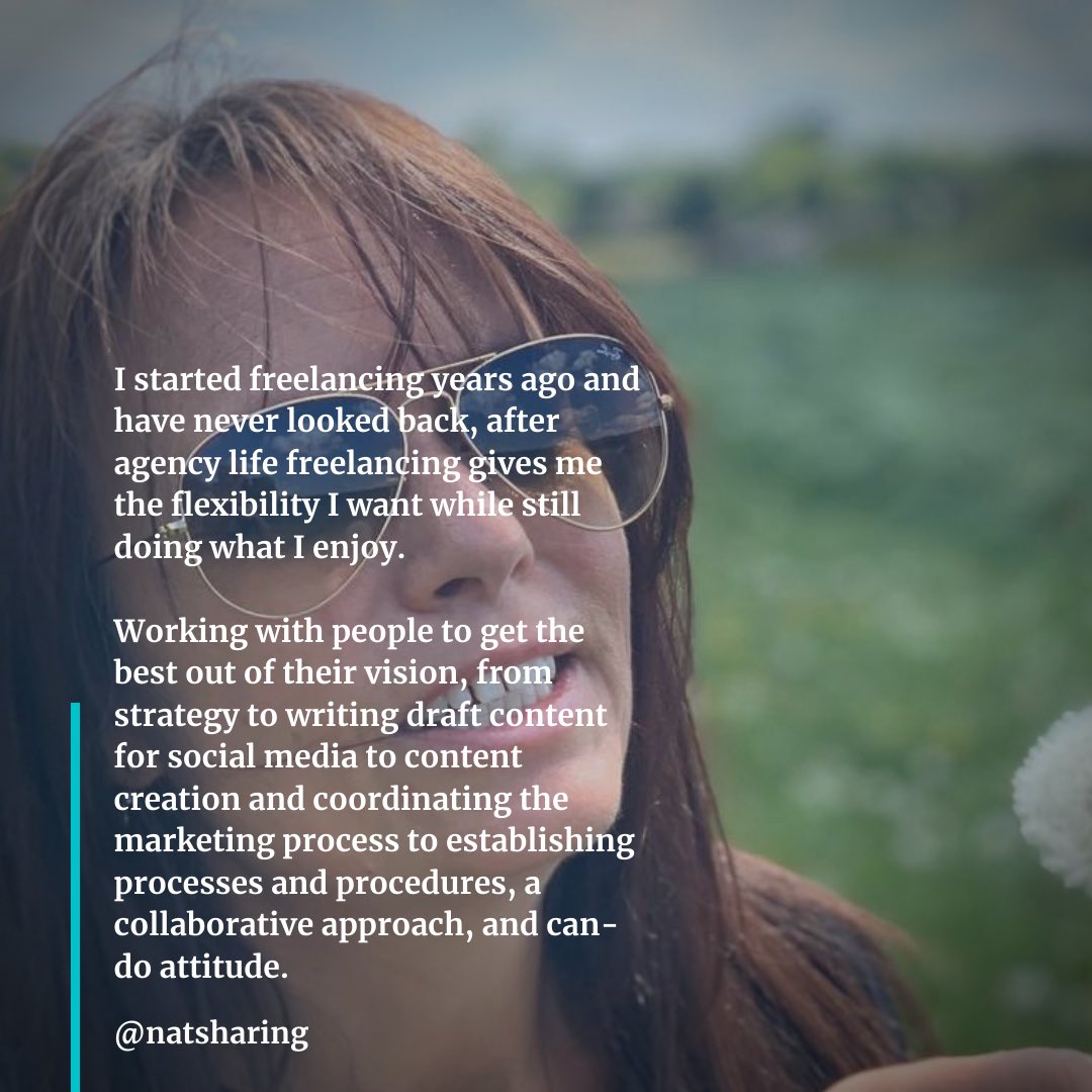 natsharing's tweet photo. I provide clients with the resource, back-up, know how and connections they want.
ย
1 day or 2 days a week on a project by project basis, we mutually agree needs & the best way forward.
My 30yrs experience is the value
ย
#freelancer #marketingconsultant #marketingprojectmanager https://t.co/0932WdRBT7