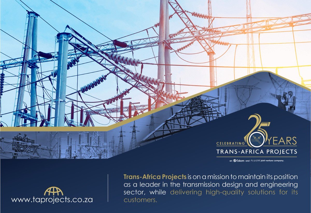 Trans-Africa Projects remains the leader in providing local and international high voltage transmission, sub-transmission, distribution and electrification projects, ranging from 11 kV to 765 kV.  #TAP #EngineeringExellence