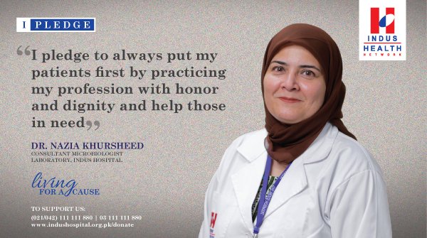 IHHN_PK's tweet photo. Dr. Nazia Khursheed, Consultant Microbiologist, #TheIndusHospital plays her part in making Pakistan healthy.
Let's come together and pledge to build a healthier, prosperous Pakistan for all.
#IndusHospitalPledges #IndusHealthNetwork #TheIndusHospital #HealthcareForAll https://t.co/4NlNqW5XoM