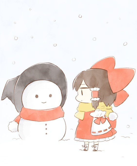 「赤マフラー 雪だるま」のTwitter画像/イラスト(新着)｜6ページ目