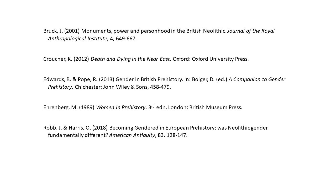 The above is just a summary of some background research I did for my PhD thesis on Early Neolithic burial practice. Here is some suggested further reading that I found really useful:7/7