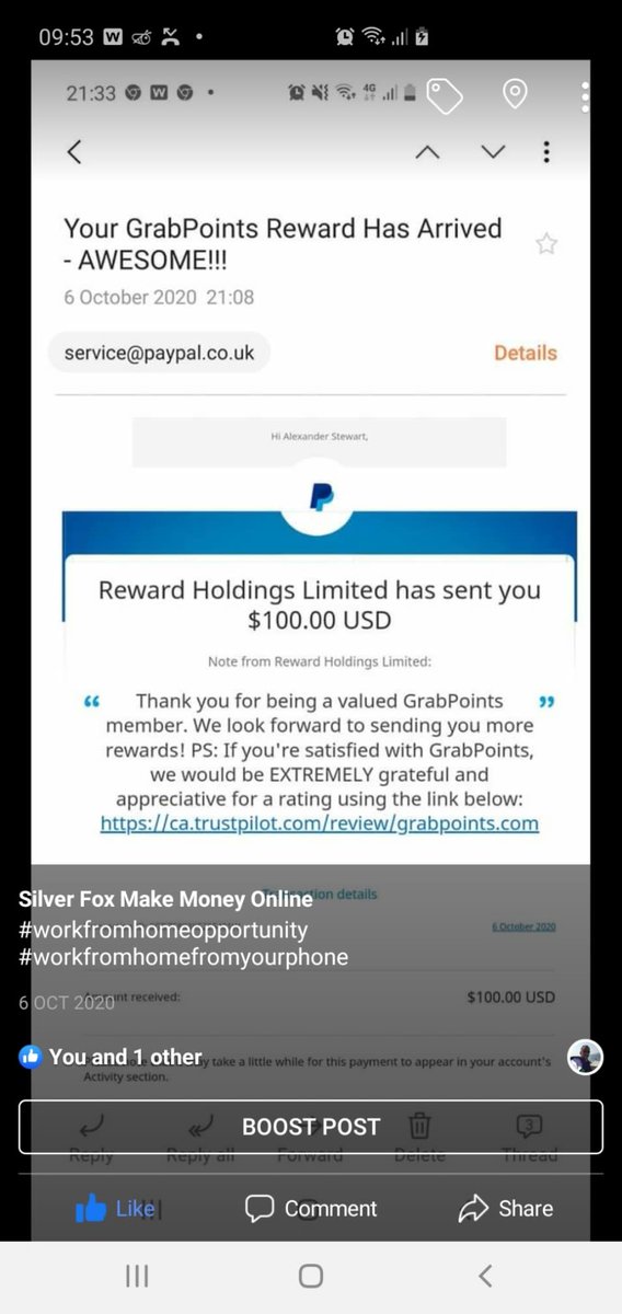 Alexand98967699's tweet image. grabpoints.com/?ref=ZFBFJD #payment_proof #grabpoints