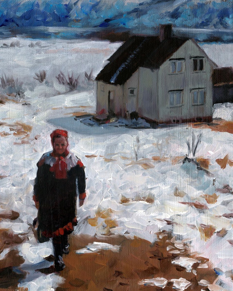 aikio_joni's tweet photo. Maalaus isoisoäidistäni. Öljyt. 2020.

Miltä näyttää? :) 

#fineart #aikio_art #joniaikio #oilpainting #figurepainting #lapland #greatgreatgrandmother https://t.co/6WPvMSPfM9