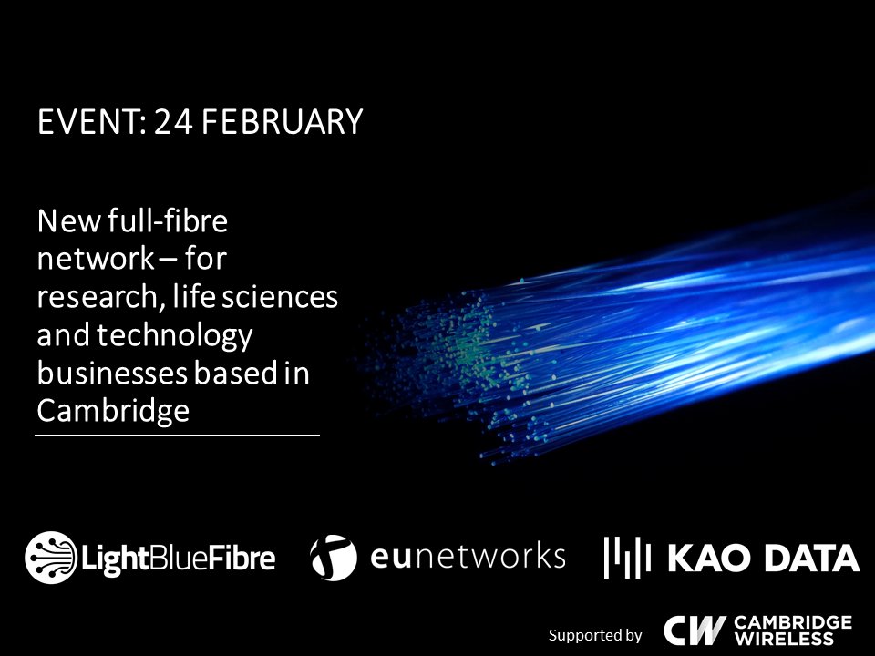 LightBlueFibre's tweet photo. Don't miss this exciting virtual event on Weds 24 Feb, 10.30am-12pm, where you can find out how @LightBlueFibre @euNetworks and @KaoDataDC can advance your business and international collaborations.

Reserve your place at https://t.co/emhlzYB8kP #KaoinCambridge #bandwith #HPC #AI https://t.co/bOwV5BRkk2