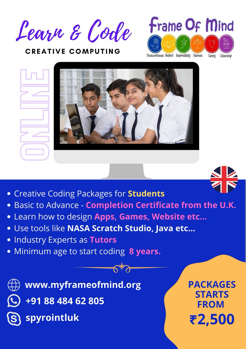 FRAMEOFMIND5's tweet photo. #onlinetuitions #fun #learning #LearningOnline #OnlineClasses #onlineeducation #Online #India #Students #codingislife #onlinecoding https://t.co/sRHpIfFbHI
