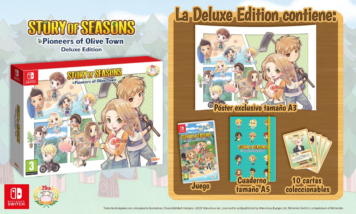Tienes que ser de los PIONEROS en reservar la EDICIÓN DELUXE de STORY OF SEASONS: PIONEERS OF OLIVE TOWN 🚜
¡La granja de Olive Town y todo este contenido te esperan el próximo 26 de marzo!
<a href="/MeridiemGames/">Meridiem</a>

bit.ly/3qt1GTx