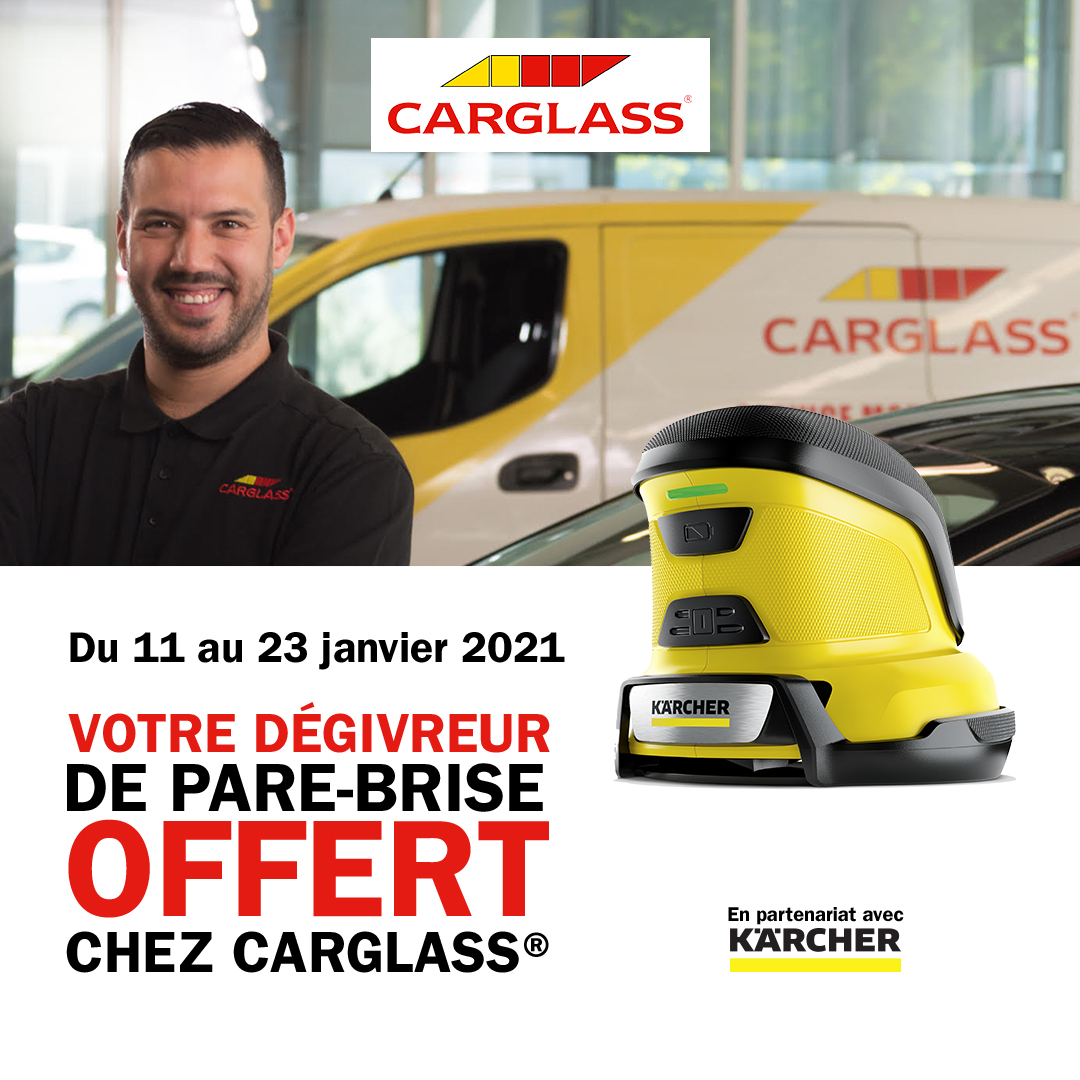 Kärcher - [BON PLAN] Avec Carglass France nous vous offrons jusqu'au 23  janvier 2021, pour toute réparation d'impact ou remplacement de pare-brise,  un dégivreur de pare-brise EDI 4 ! ❄️ Retrouvez tous