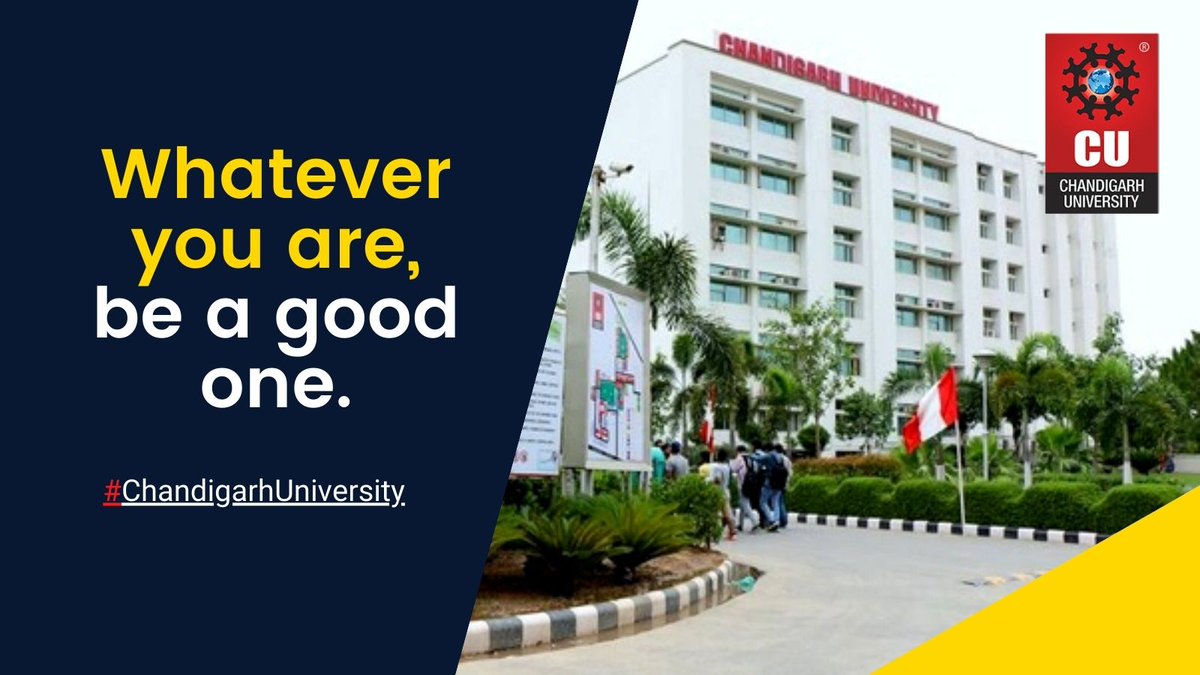 Chandigarh_uni's tweet photo. Whatever you are, be a good one! https://t.co/m4QrPuflXb #ChandigarhUniversity #CUCET2021 #CU #StudyPrograms https://t.co/YzZ9Q7JhS0