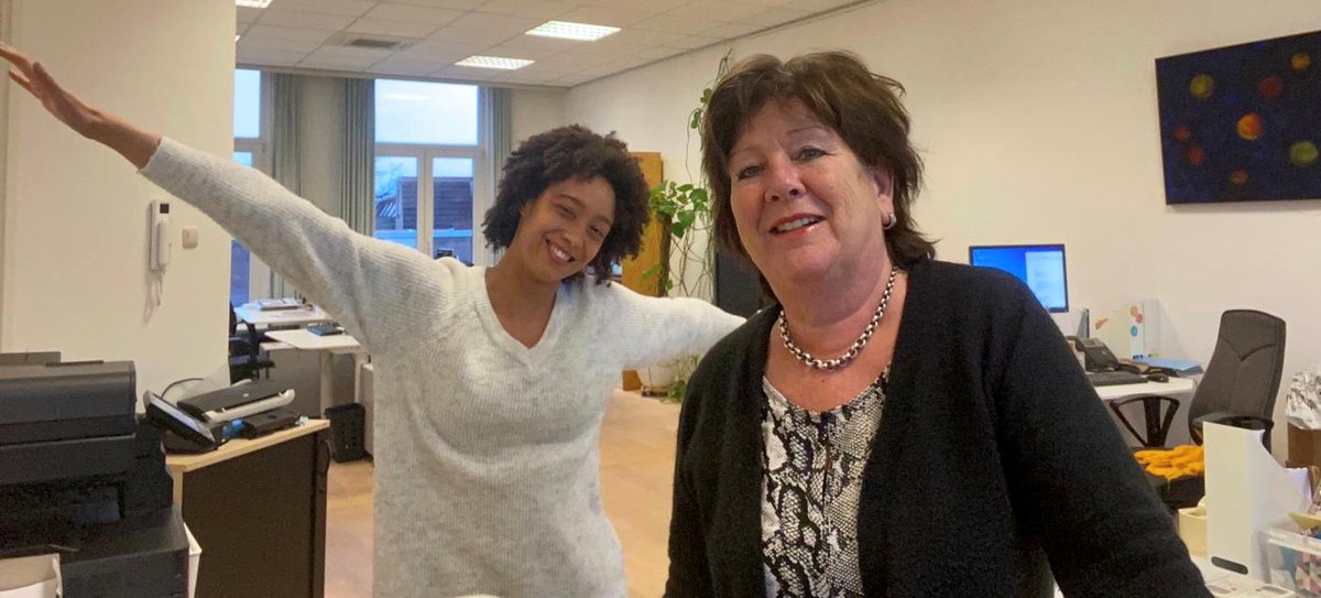 pleinc's tweet photo. Onze officemanager Jos gaat met pensioen! Wat gaan we haar missen. Dank Jos voor alles en ga lekker genieten! #annawiersma gaat haar opvolgen. Daar zijn we ook heel blij mee! https://t.co/Pxk978RO50