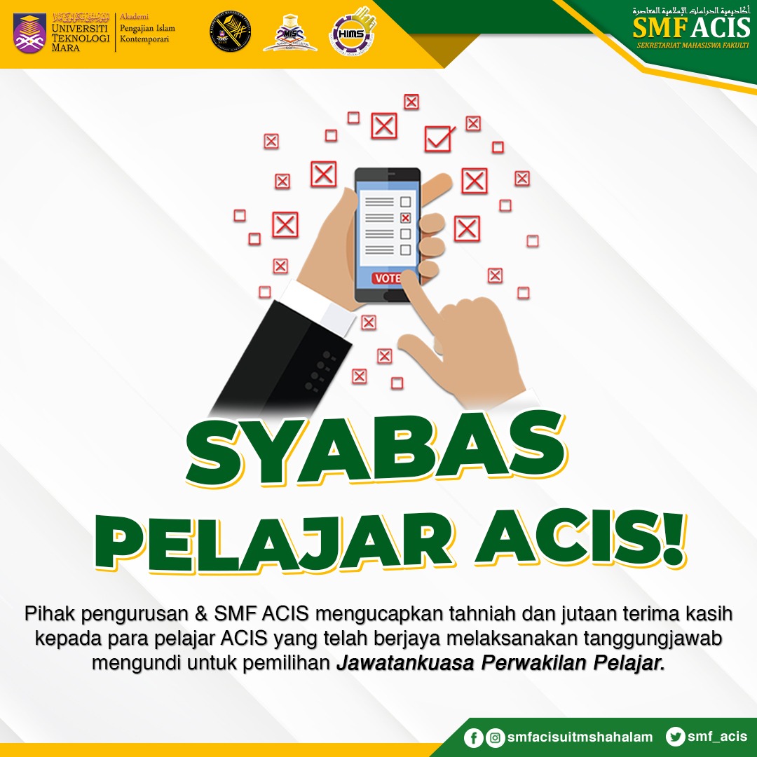 smf_acis's tweet photo. Terima kasih &amp; tahniah kepada pelajar ACIS yang telah menunaikan tanggungjawab anda untuk fakulti ✨

#AcisAspireToInspire https://t.co/pfbQRUR4iA