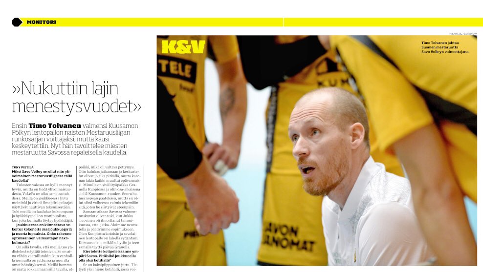 Kun lentopallon #mestaruusliiga on pyörähtämässä uudestaan käyntiin, Timo Tolvanen seurasta <a href="/SavoVolley/">Savo Volley</a> kertoo työstään - ja lajin asemasta.