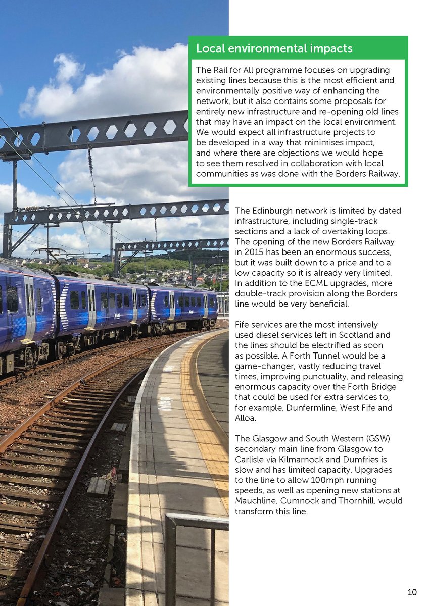 The next section is on regional services, and the report again shows how it is based on a solid understanding of the interaction between the different types of rail services, and indeed between infrastructure and operations.