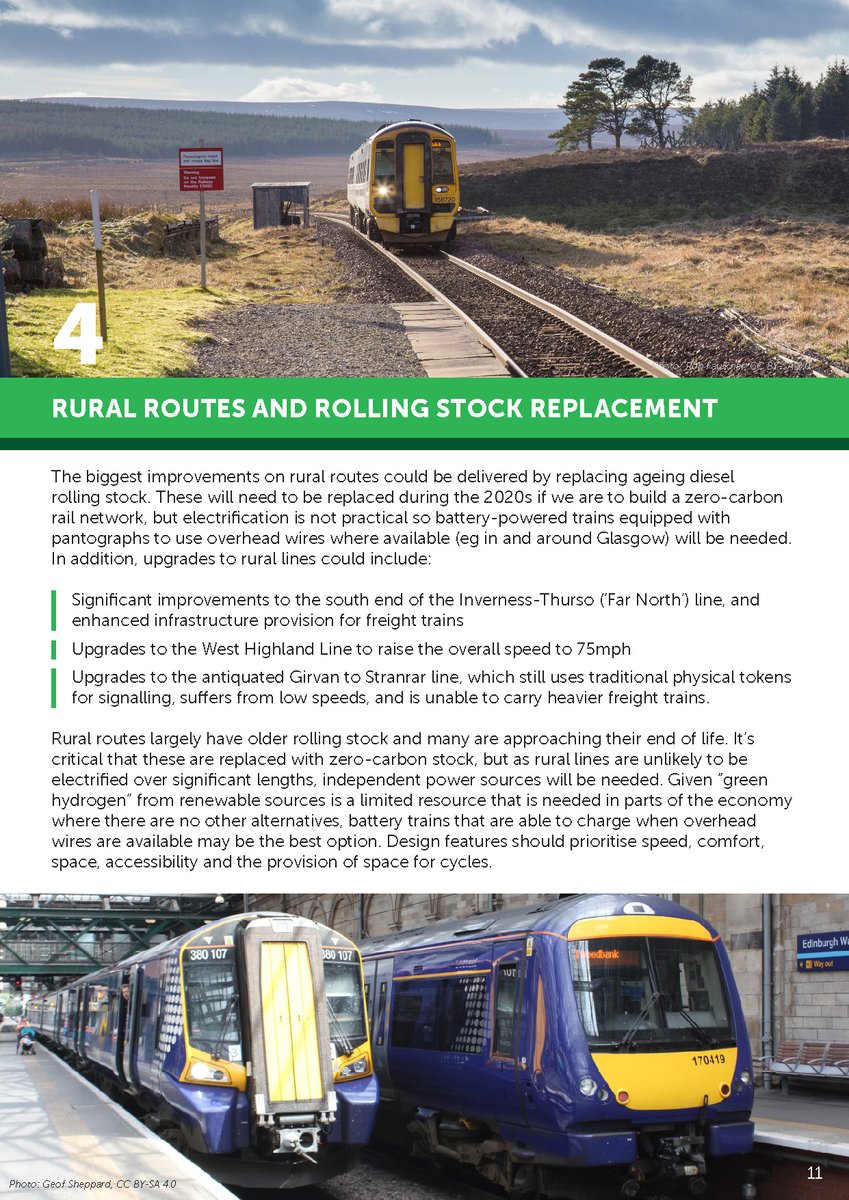 The same goes for the sections on rural routes and some sensible proposals for tram-train in Edinburgh, Aberdeen and Dundee (Glasgow deserves better than tram-train though, in my eyes).