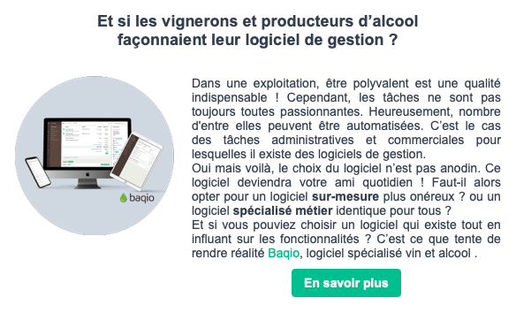 baqiocom's tweet photo. Et si #vignerons et producteurs d’#alcool façonnaient leur logiciel de gestion ? En 2020, plus de 45 nouveautés ont été déployées sur Baqio. Aussitôt développées, elles sont accessibles par tous, sans attendre ! #winetech 

Toute l'AGtu @FermeDigitale 👉 https://t.co/dV1VWK0Rah https://t.co/rRrH05kA3p