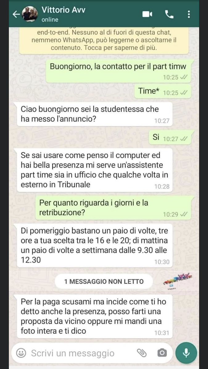 SupportRossi46's tweet photo. Dopo aver visto questo “””avvocato””” che paga una donna IN BASE A QUANTO È BELLA SECONDO LUI, posso pure vomitare. 
Non merita neanche il titolo che ha. 

Che non si dica mai più che noi donne siamo privilegiate nel lavoro. 
SCHIFO. https://t.co/y5pwuzq5V3