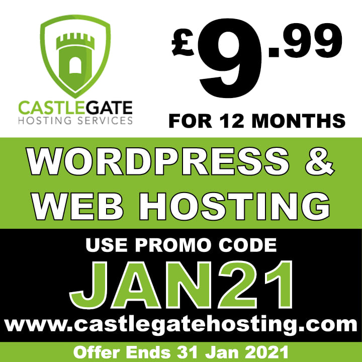 CastlegateHost's tweet image. WOW - A YEAR FOR A TENNER

Throughout January 2021 Pay just £9.99 for a YEARS WordPress or Website Hosting.

For more information visit castlegatehosting.com/special-offers…

#wordpress #hosting #websitehosting #cheapwebhosting