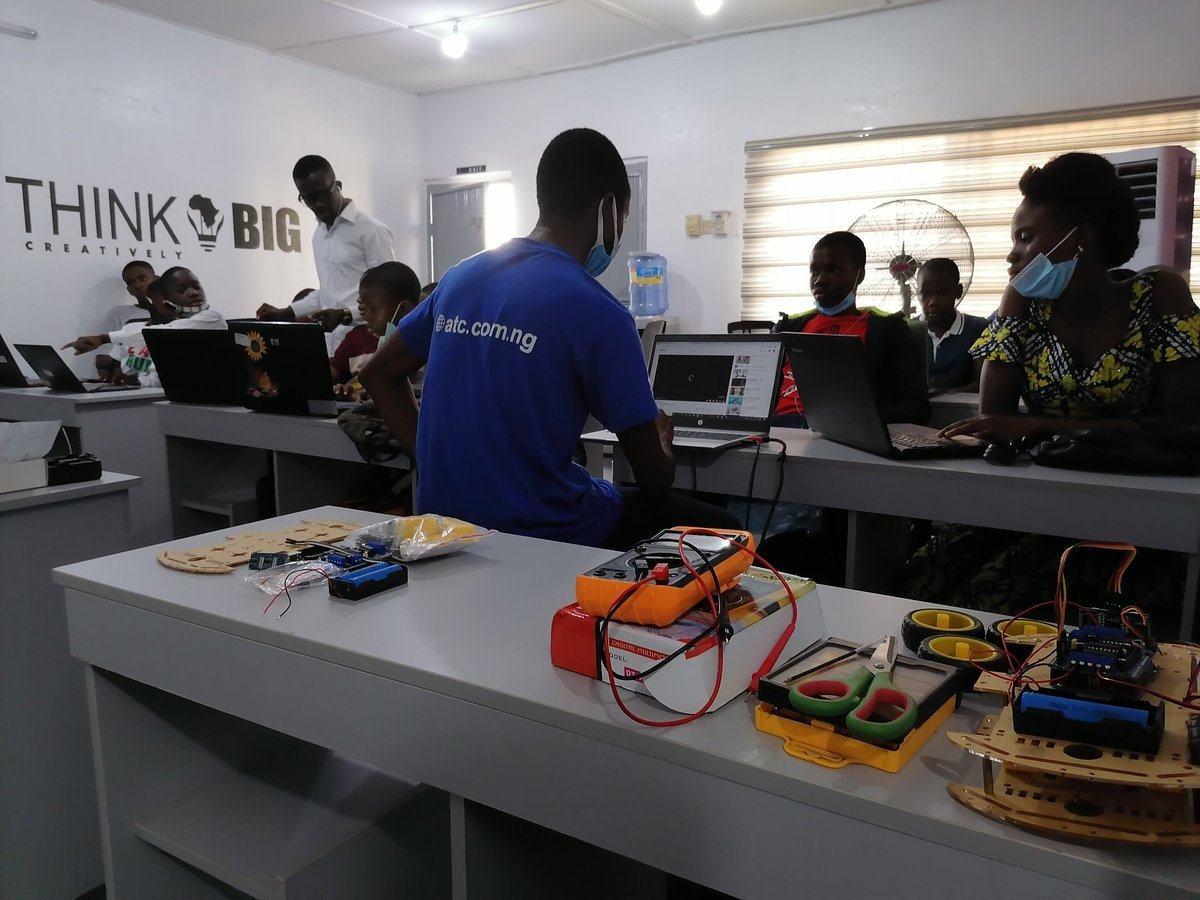 atchub_'s tweet photo. Day 2 of ATCSTEM Bootcamp training with full development of a robotics car going on

Hack the future!

#ATC
#ATCSTEM
#STEM
#AI
#PYTHON
#JAVA
#ROBOTICS
#Arduino https://t.co/6Hx3LA4anA