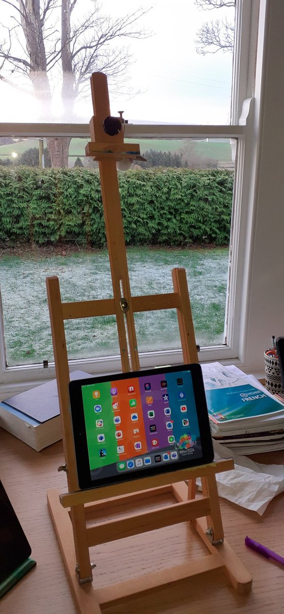 judymur51's tweet photo. My ergonomic iPad stand
#teaching
#lockdownscotland
#workingfromhome https://t.co/DhhYilIxeG