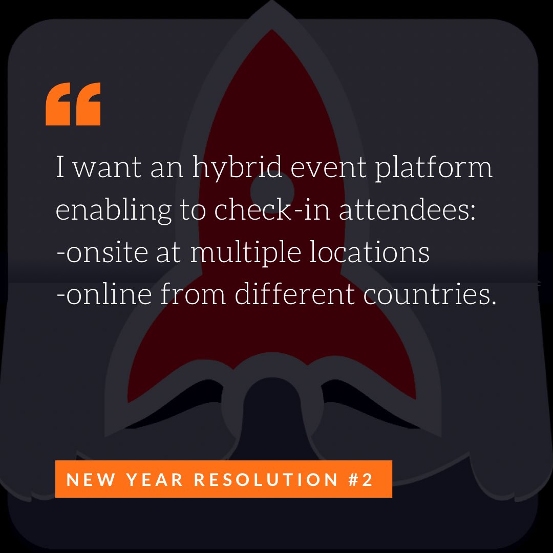 New year resolution #2. 
#eventprof #meetingprof #cmpc #event #virtualevent #hybridevent #ems #eventtech #eventplanning #meetingplanning