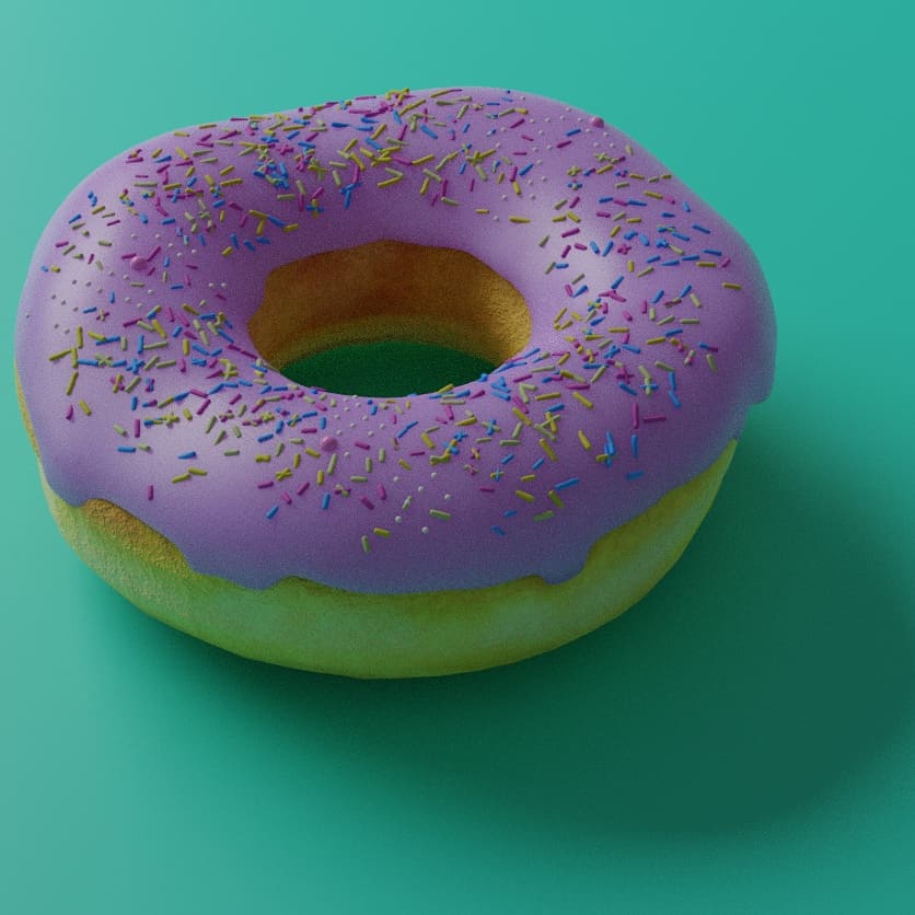 Duranimation's tweet photo. First time #3dmodeling. Made a #doughnut with #blender https://t.co/BTWm0mUiPu