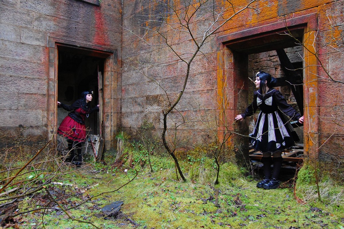 Just seem to have posted a whole load of negativity for the past few days so here is a thread of old photos from when me and my best friend used to take Gothic Lolita fashion photos together in the early 2000s. We would sneak into abandoned buildings dressed up and take pics.
