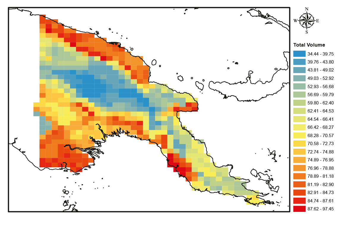 And, well, it's elevation. You go up the mountains, the morphospace becomes smaller, and more tightly packed - basically all the "weird" skinks are in the lowlands, and the highland skinks are all stuck doing the same thing, morphologically speaking (8/n)