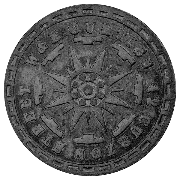 CoversUnderfoot's tweet photo. London, W1 coal plates, day 10: Coal plate of brothers William &amp; Edward Curtiss. Sussex born,  they were builders, decorators, upholsterers &amp; undertakers (not funeral!). Established in 1873 they traded from 42 Curzon Street from 1877 until 1914 and ceased trading in 1921. https://t.co/gT1cSAS1C6