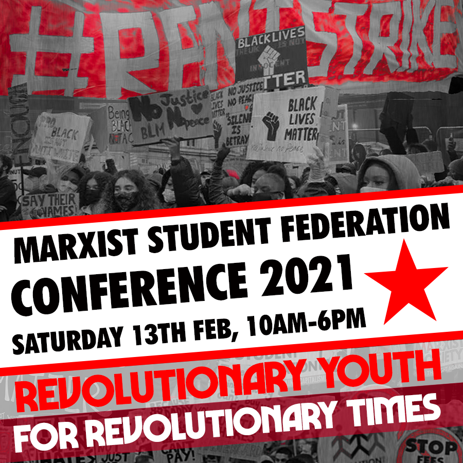 MarxistStudent's tweet photo. Tickets for the MSF Conference 2021 are OUT NOW! 😱 Mark your calendars on the 13 FEBRUARY! 📅  Spread the word using the hashtags #RevYouth4RevTimes &amp; #MSFConference2021! 📣 &amp; get your tickets while you can! 🎟️ https://t.co/0mie76I6KK

#socialism #communism #marxism #revolution https://t.co/mpLkyUeUK2
