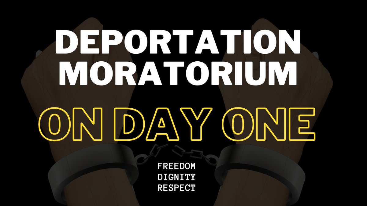 MigrantJustice's tweet photo. HAPPENING NOW: Undocumented folks are at President-elect @JoeBiden’s transition headquarters today demanding he prioritizes undocumented people in his first 100 days, starting on day 1. No more broken promises. We need immediate executive action. #MoratoriumDay1 https://t.co/v1v2JAZyrk