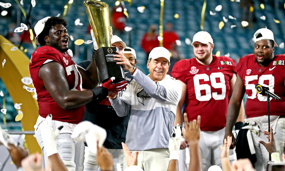 This week,  @AlabamaFTBL head coach Nick Saban won a record seventh national title after his team defeated Ohio State.Although Saban has proven to be one of the greatest college football coaches, that label hasn't come without scrutiny.  #RollTide  