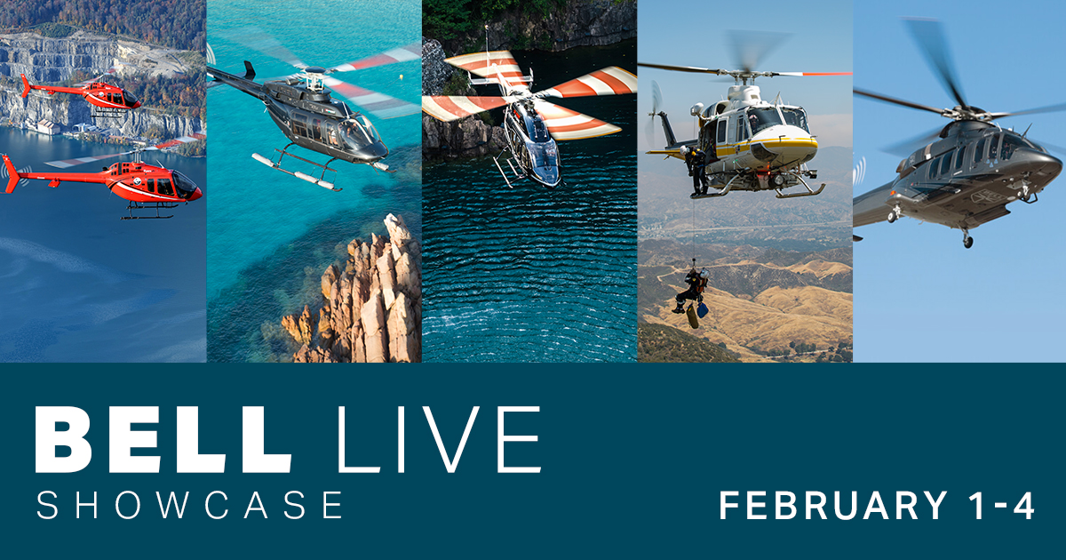 Interact live with program experts and get in-depth insight into Bell’s remarkable aircraft. From fly-by-wire technology to incredible power, Bell’s commercial products deliver countless benefits to customers across the world. 

Register today: bell.co/8zy
