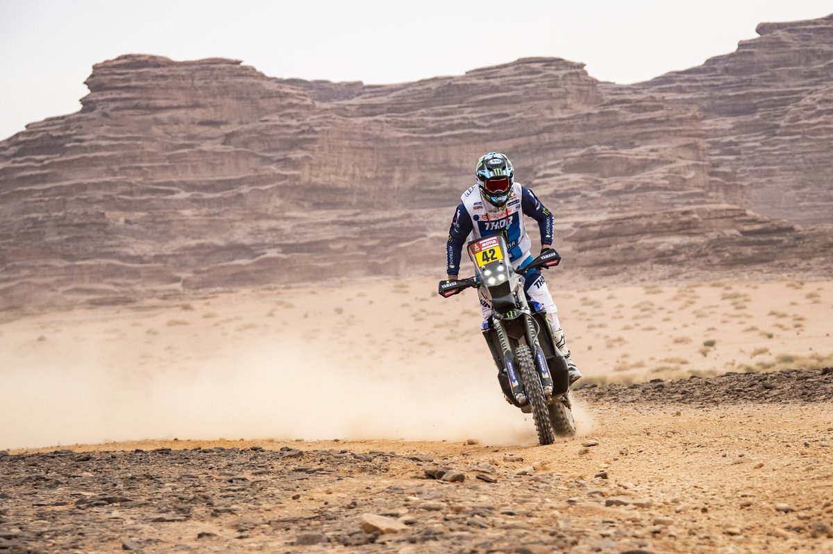 yamaharacingcom's tweet photo. .@A_Vanbeveren places seventh on @Dakar Rally stage 10. Another solid result for the @MonsterEnergy Yamaha Rally Team rider: Read all about it, here: https://t.co/wT023bEViv

#YamahaRacing | #RallyRaid | #Dakar2021 https://t.co/0yRLUV6JHL
