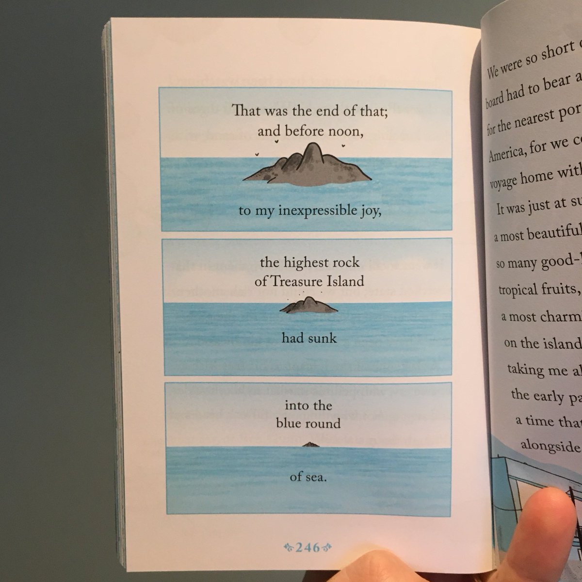 It's a lot of that kind of thing, basically. And the story is an absolute cracker, deftly abridged by  @Liz_Bankes &  @LucyCourtenay1. I think you'd like it!  https://uk.bookshop.org/books/comic-classics-treasure-island/9781405294065