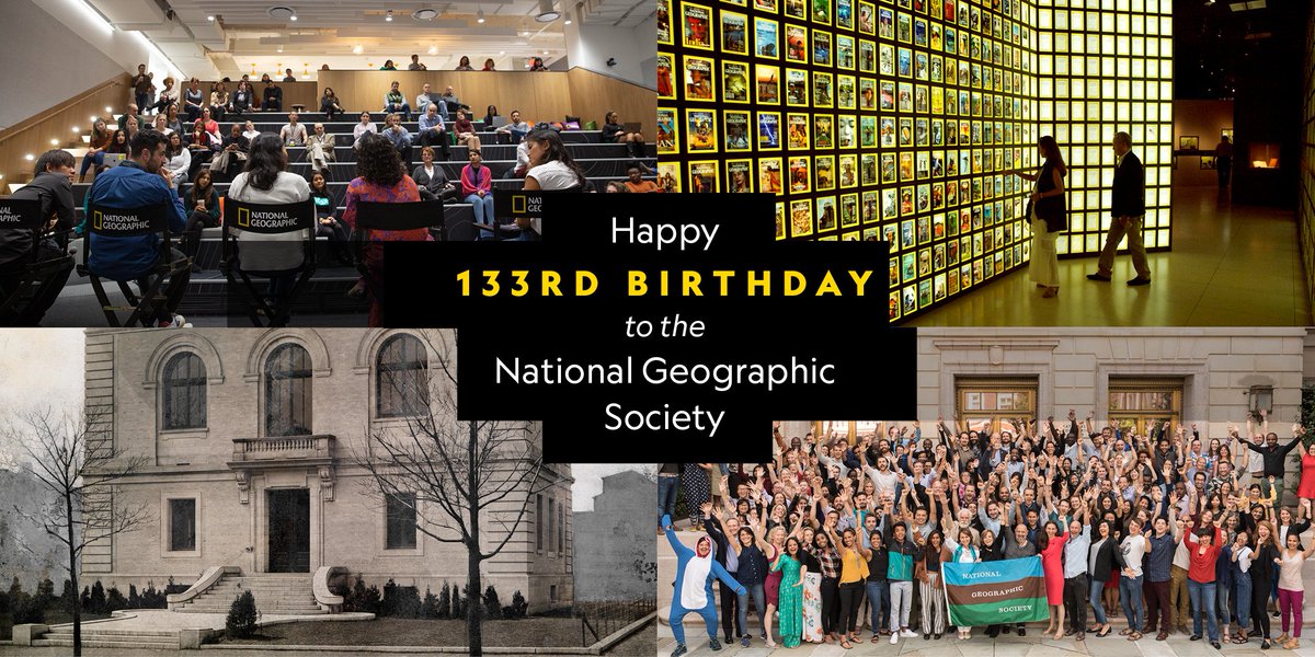 Glad to be part of the National Geographic Family!!🌎💛🌎

HAPPY BIRTHDAY National Geographic Society... 
133 years old and you are still so young! 🎂🎈🎂 <a href="/InsideNatGeo/">National Geographic Society</a>

Photos by: Dan Westergren, Mark Thiessen, Leet Brothers, Rolf Sjogren