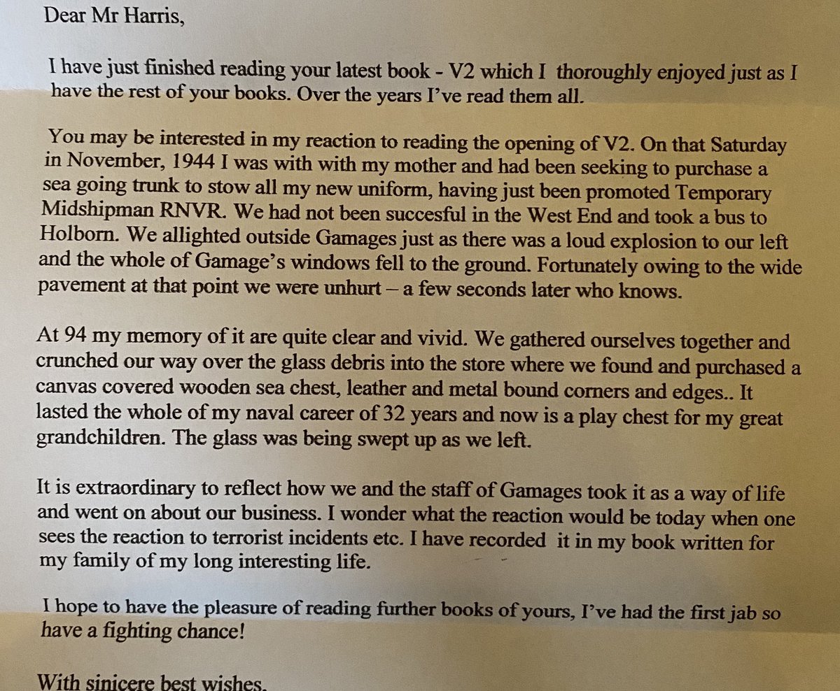 One of the best letters from a reader I have ever received. All the more so in our present situation.