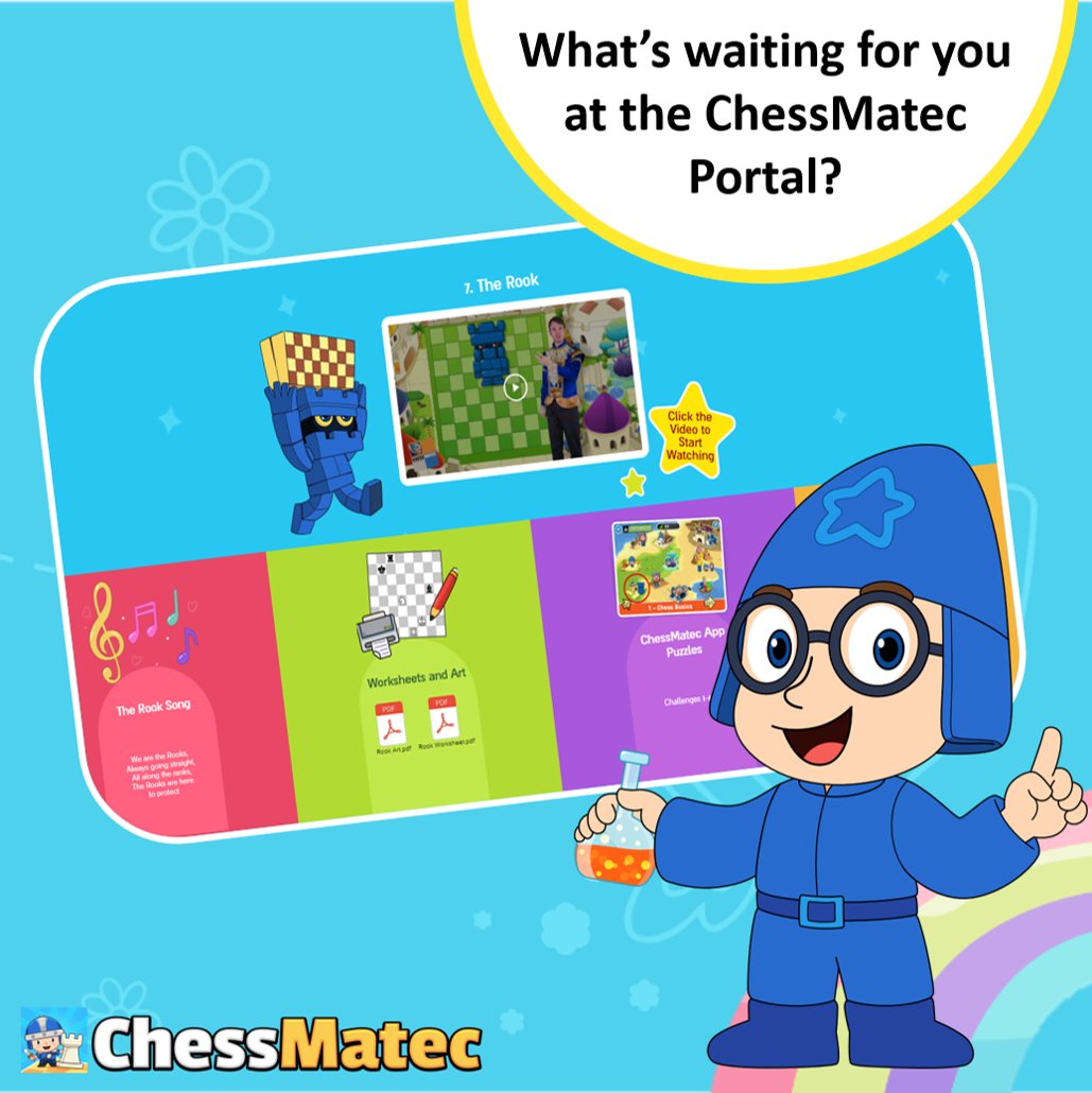 ChessMatec's tweet image. Looking for a place to learn #Chess - filled with videos, explanations, songs, worksheets and more? Head over to the #ChessMatecPortal and enjoy all the exciting activities! portal.chessmatec.com
Read more in our latest Blog-Post👉🏻chessmatec.com/post/chessmate…