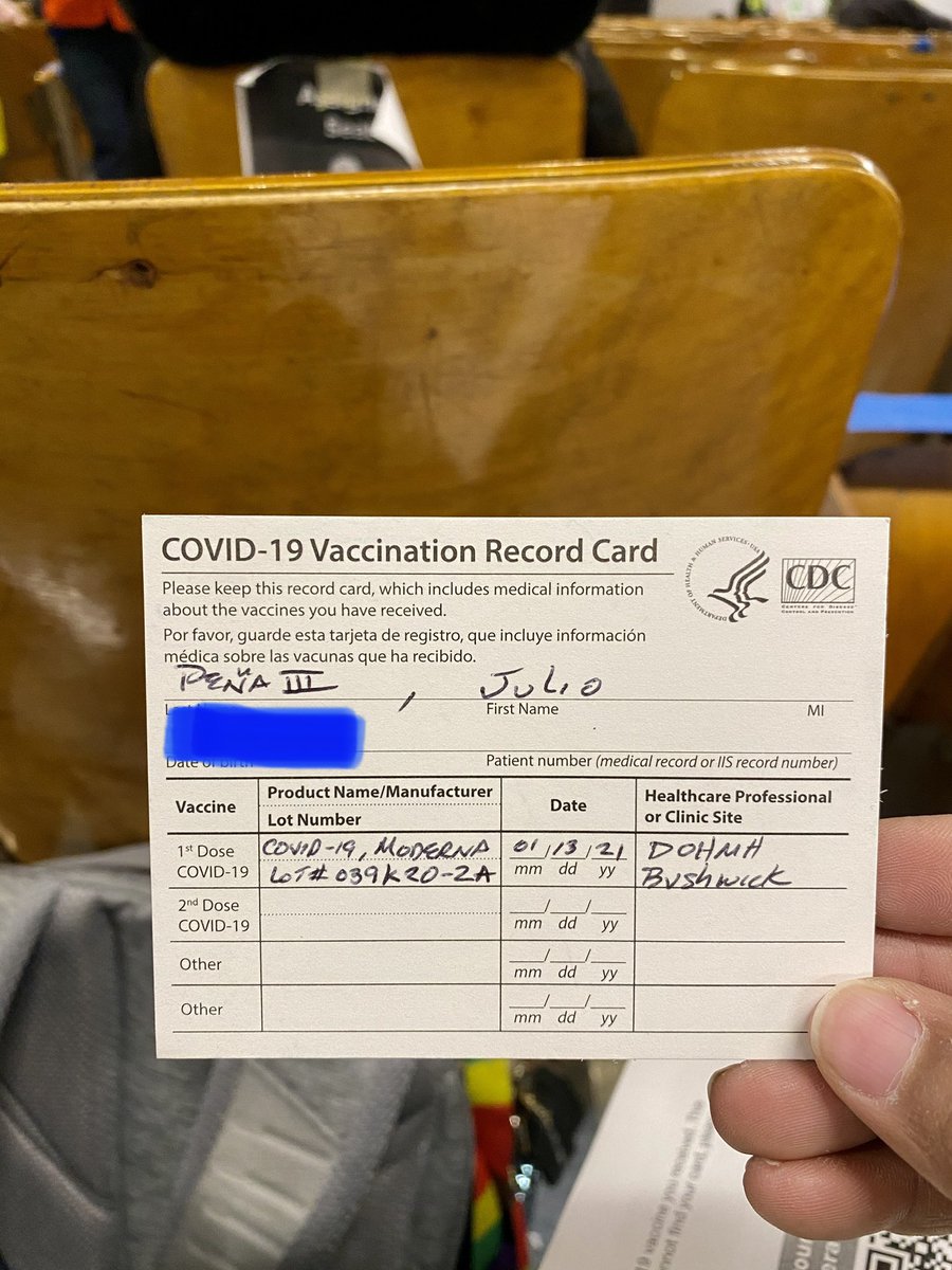 Finally made it to the gym where they were administering the vaccinations about an hour after I arrived. Sat with a really awesome nurse who checked me in and explained everything clearly. I rolled up my sleeve took a deep breath for vaccinated!
